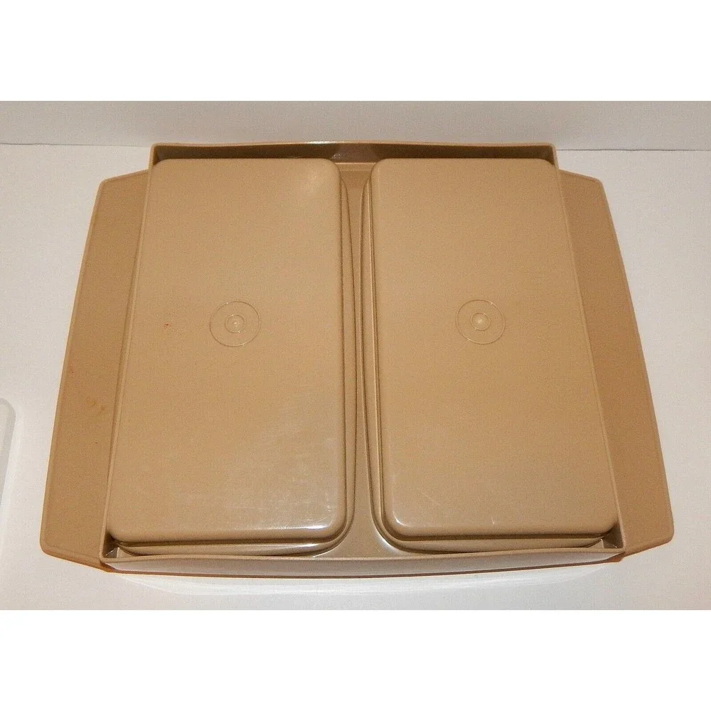 Tupperware Deviled Egg Keeper Carrier Tray Container 723-3 Almond